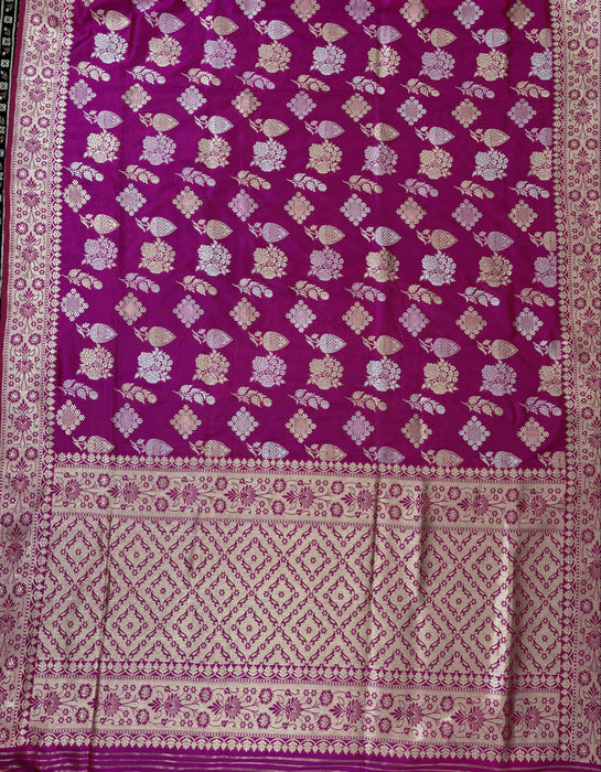 Rani Pure Katan Banarasi Handloom Saree - Kadhiyal Sona Roopa