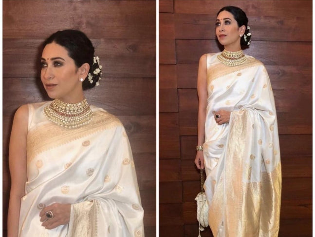 Karishma Kapoor Pure Katan Silk Banarasi Handloom Saree