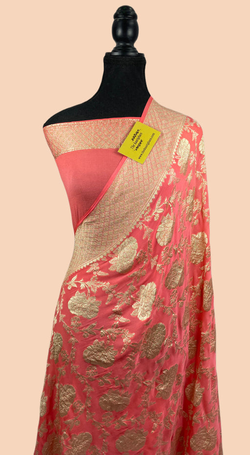Buy Pure Georgette banarasi saree