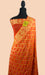 Buy Pure orange bandhani saree