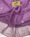Buy lavender  chiffon saree