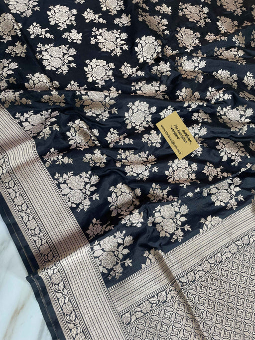 Buy Black Bridal Banarasi saree
