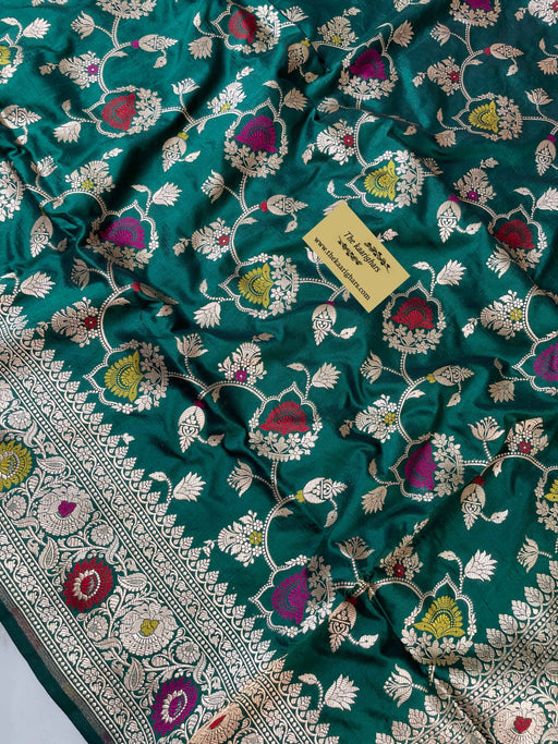 Buy Green Bridal banarasi Saree