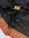 Buy Black kora banarasi saree
