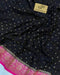 Buy Black crepe saree