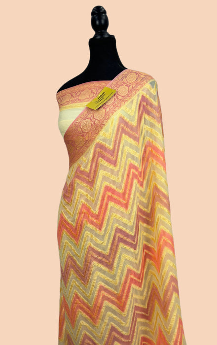 Rangkat Pure Khaddi Chiffon Banarasi Saree
