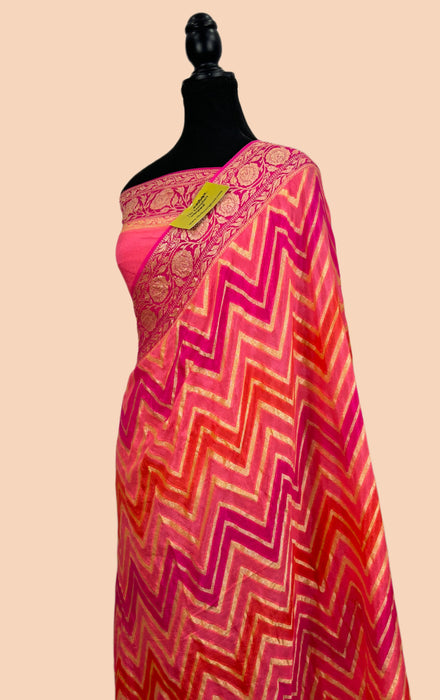 Rangkat Pure Khaddi Chiffon Banarasi Saree