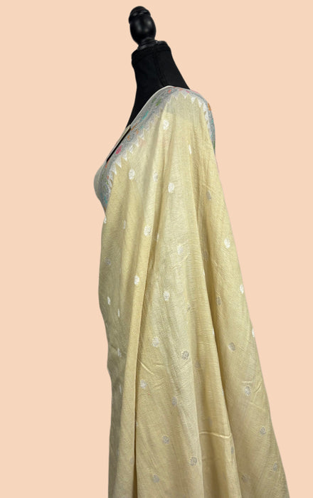 Tussar Georgette Banarasi Handloom Saree - Paithani