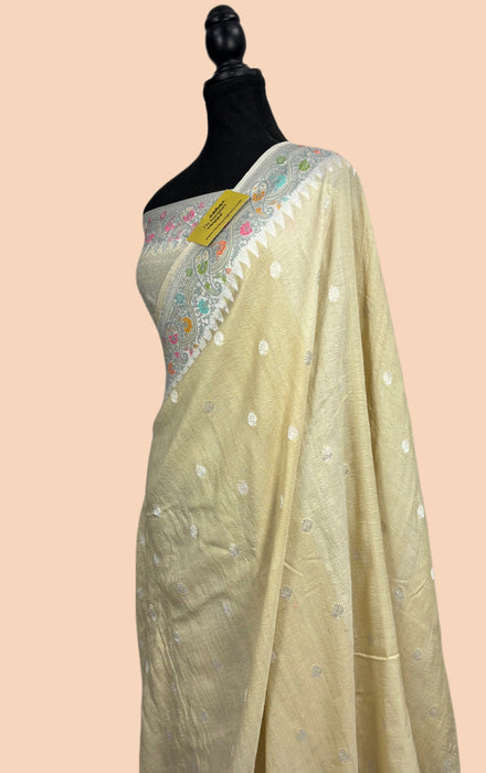 Tussar Georgette Banarasi Handloom Saree - Paithani