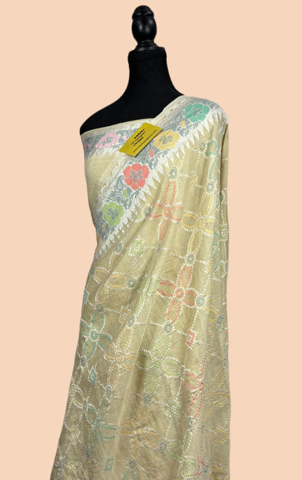 Tussar Georgette Banarasi Handloom Saree - Paithani