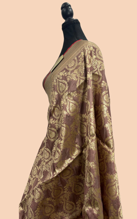 Pure Katan Banarasi Handloom Saree - Sona Jaal Work