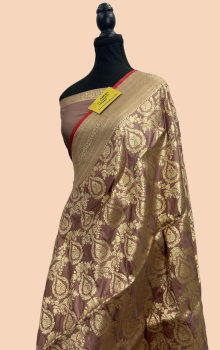 Pure Katan Banarasi Handloom Saree - Sona Jaal Work