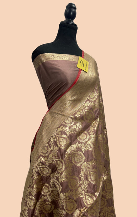 Pure Katan Banarasi Handloom Saree - Sona Jaal Work