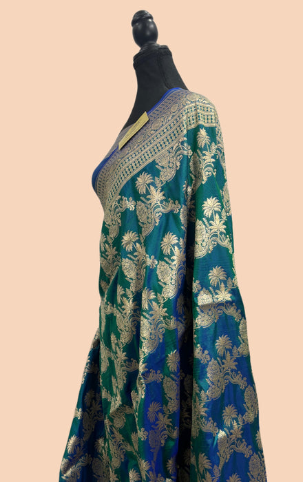Pure Katan Banarasi Handloom Saree - Sona Jaal Work