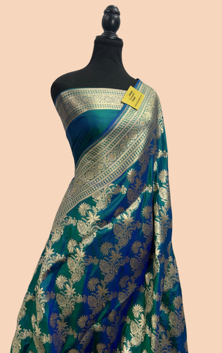 Pure Katan Banarasi Handloom Saree - Sona Jaal Work