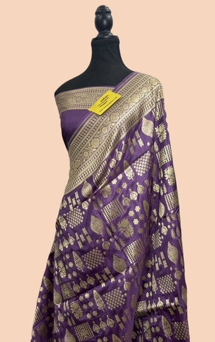 Pure Katan Banarasi Handloom Saree - Sona Work