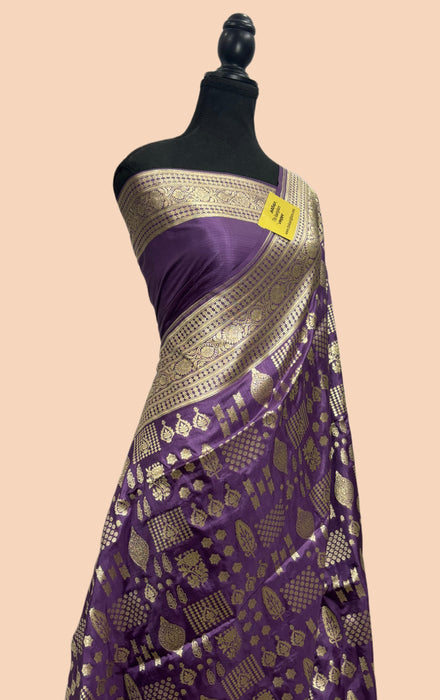 Pure Katan Banarasi Handloom Saree - Sona Work