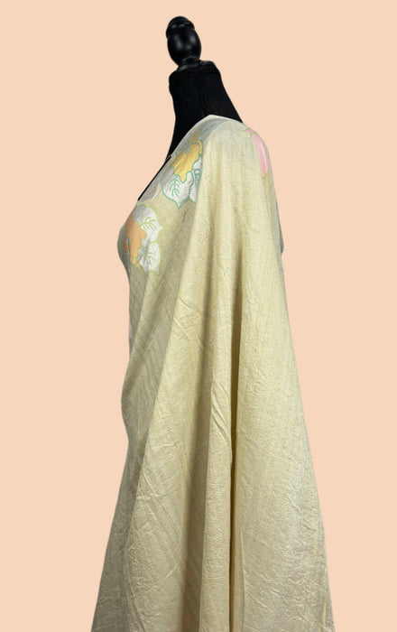 Natural Tussar Georgette Banarasi Handloom Saree - Paithani