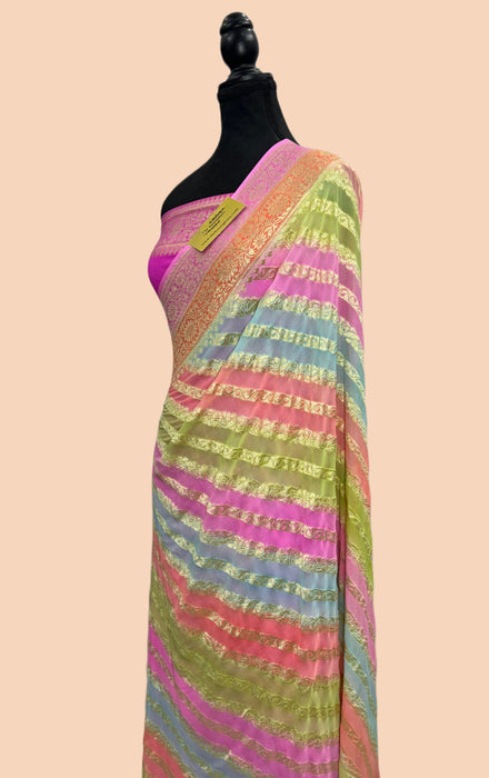 Rangkat Khaddi Georgette Banarasi Handloom Saree
