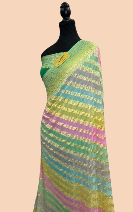 Rangkat Khaddi Georgette Banarasi Handloom Saree