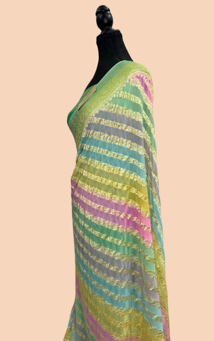 Rangkat Khaddi Georgette Banarasi Handloom Saree