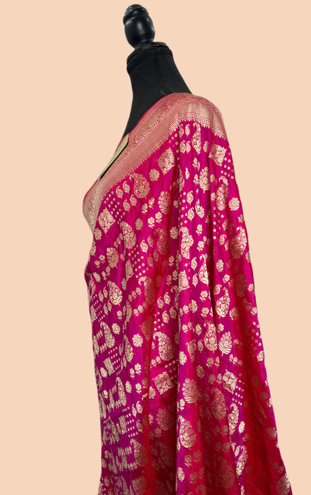 Rani Pure Katan Banarasi Handloom Saree - Kayri Work