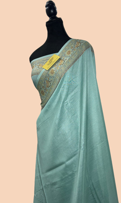 Glacier Pure Butter Crepe Banarasi Saree