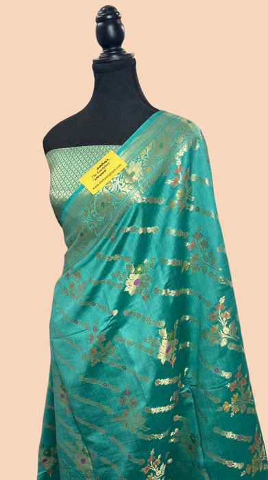 Blue Pure Chiniya Banarasi Handloom Saree