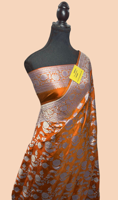 Pure Katan Banarasi Handloom Saree - Sona Jaal Work