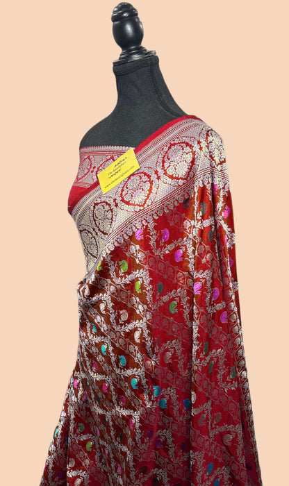 Ektara Pure Katan Silk Banarasi Handloom Saree - Kadiyal Jangla