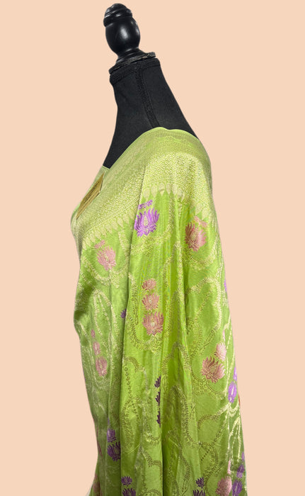 Ektara Pure Katan Silk Banarasi Handloom Saree - Kadiyal Jangla