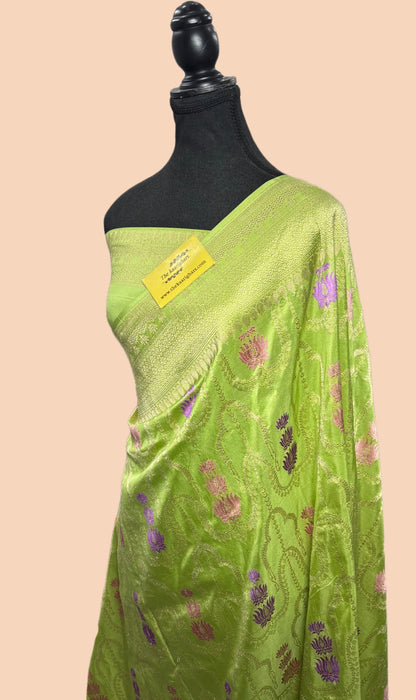 Ektara Pure Katan Silk Banarasi Handloom Saree - Kadiyal Jangla
