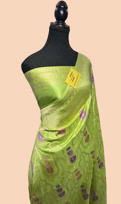 Ektara Pure Katan Silk Banarasi Handloom Saree - Kadiyal Jangla