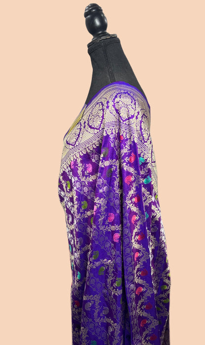 Ektara Pure Katan Silk Banarasi Handloom Saree - Kadiyal Jangla