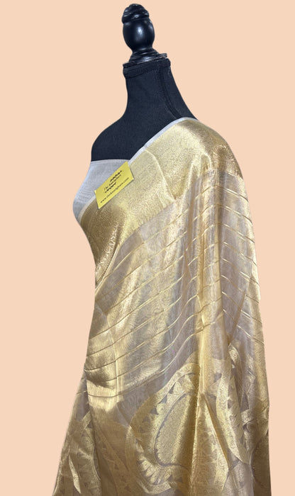 Pure Banarasi Tissue Handloom Saree - Reshmi Zari