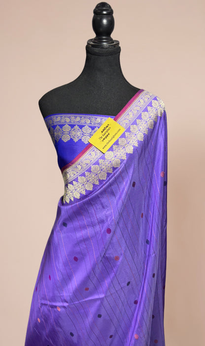 Pure Katan Banarasi Handloom Saree - Kadhiyal Sona Roopa Meenakari