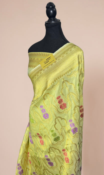 Ektara Pure Katan Silk Banarasi Handloom Saree - Kadiyal Jangla