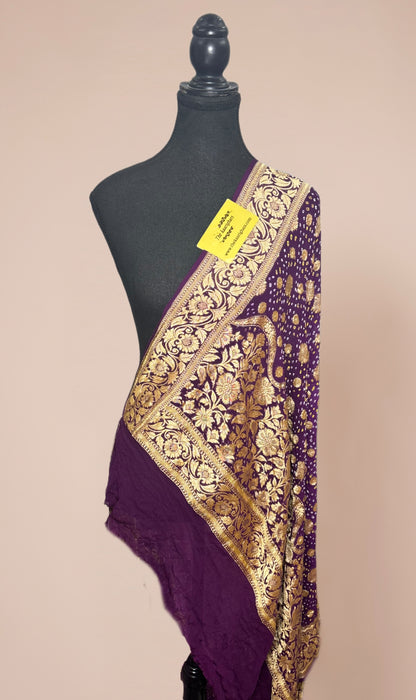 Pure Bandhani Banarasi Handloom Dupatta