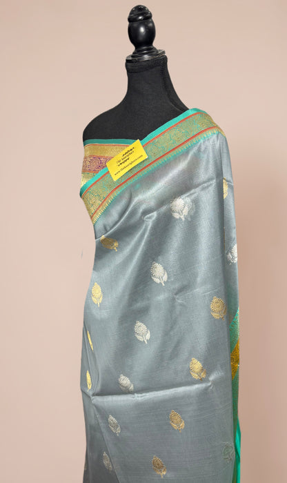 Pure Kora Banarasi Handloom Saree - Sona Roopa Work