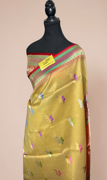 Pure Kora Banarasi Handloom Saree - Sona Roopa Work