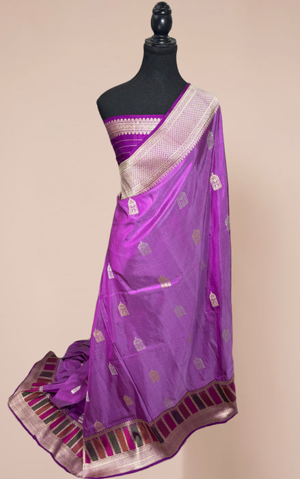 Pure Katan Banarasi Handloom Saree - Kadhiyal Rangkat