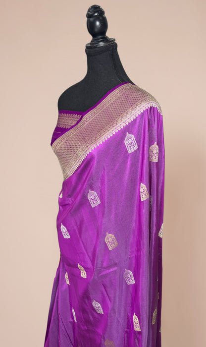 Pure Katan Banarasi Handloom Saree - Kadhiyal Rangkat