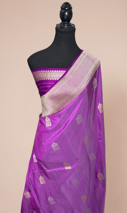 Pure Katan Banarasi Handloom Saree - Kadhiyal Rangkat