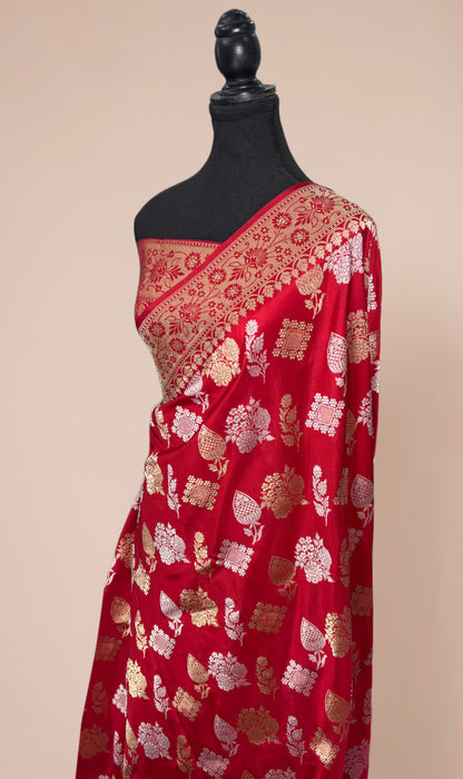 Pure Katan Banarasi Handloom Saree - Kadhiyal Sona Roopa