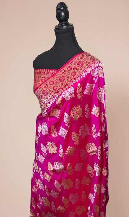 Rani Pure Katan Banarasi Handloom Saree - Kadhiyal Sona Roopa