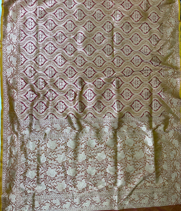 Pure Katan Silk Banarasi Handloom Saree - Tanchui Brocade