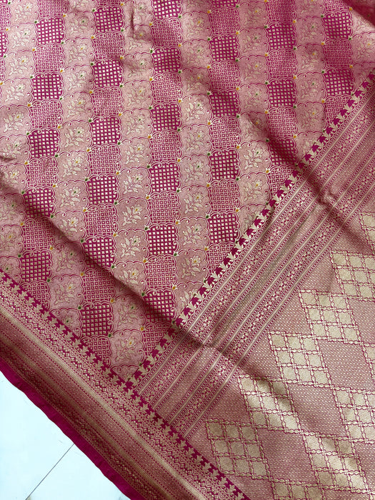 Pure Katan Silk Banarasi Handloom Saree - Tanchui Brocade