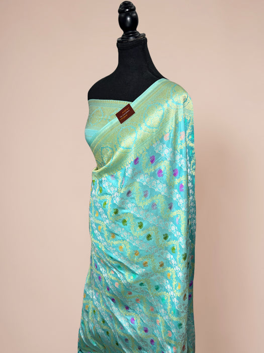 Ektara Pure Katan Silk Banarasi Handloom Saree - Kadiyal Jangla