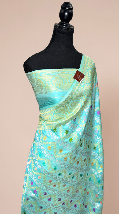Ektara Pure Katan Silk Banarasi Handloom Saree - Kadiyal Jangla