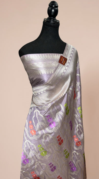 Ektara Pure Katan Silk Banarasi Handloom Saree - Kadiyal Jangla